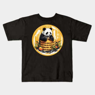 Panda Food Passion: Cuddly Charm Ramen Panda Feast Mode: Culinary Cuteness Kids T-Shirt